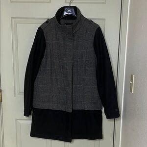 Prana Black and Gray Pea Coat